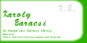 karoly baracsi business card