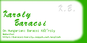 karoly baracsi business card